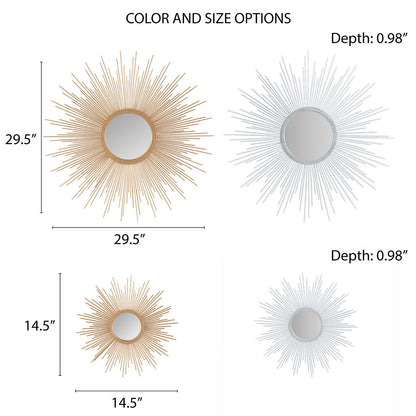 Fiore Sunburst Wall Decor Mirror 29.5"D