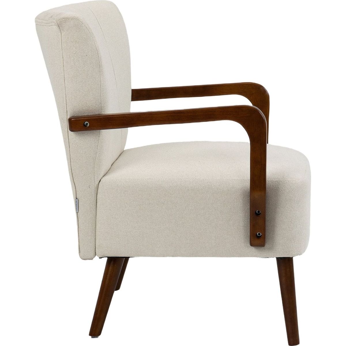 Wood Frame Armchair, Modern Accent Chair Lounge Chair for Living Room