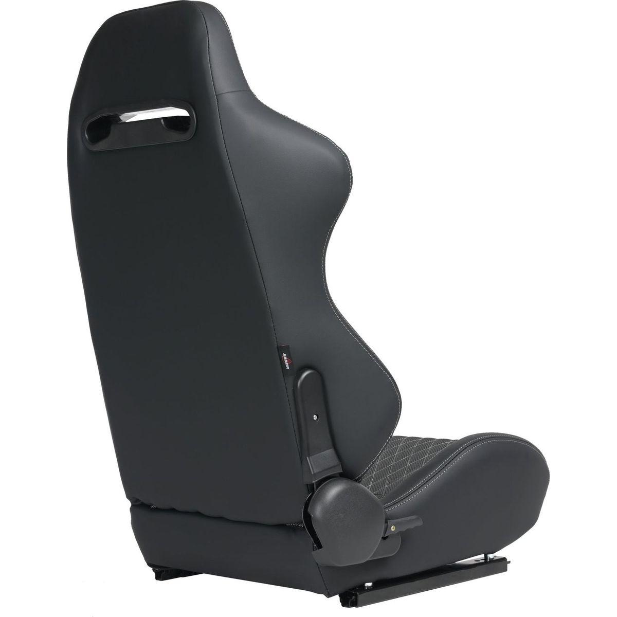 RACING SEAT HIGH QUALITY PVC WITH SUADE MATERIAL DOUBLE SLIDER 2PCS