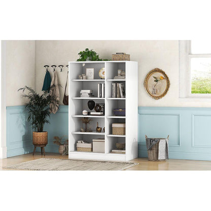 3-Door Shutter Wardrobe with shelves, White