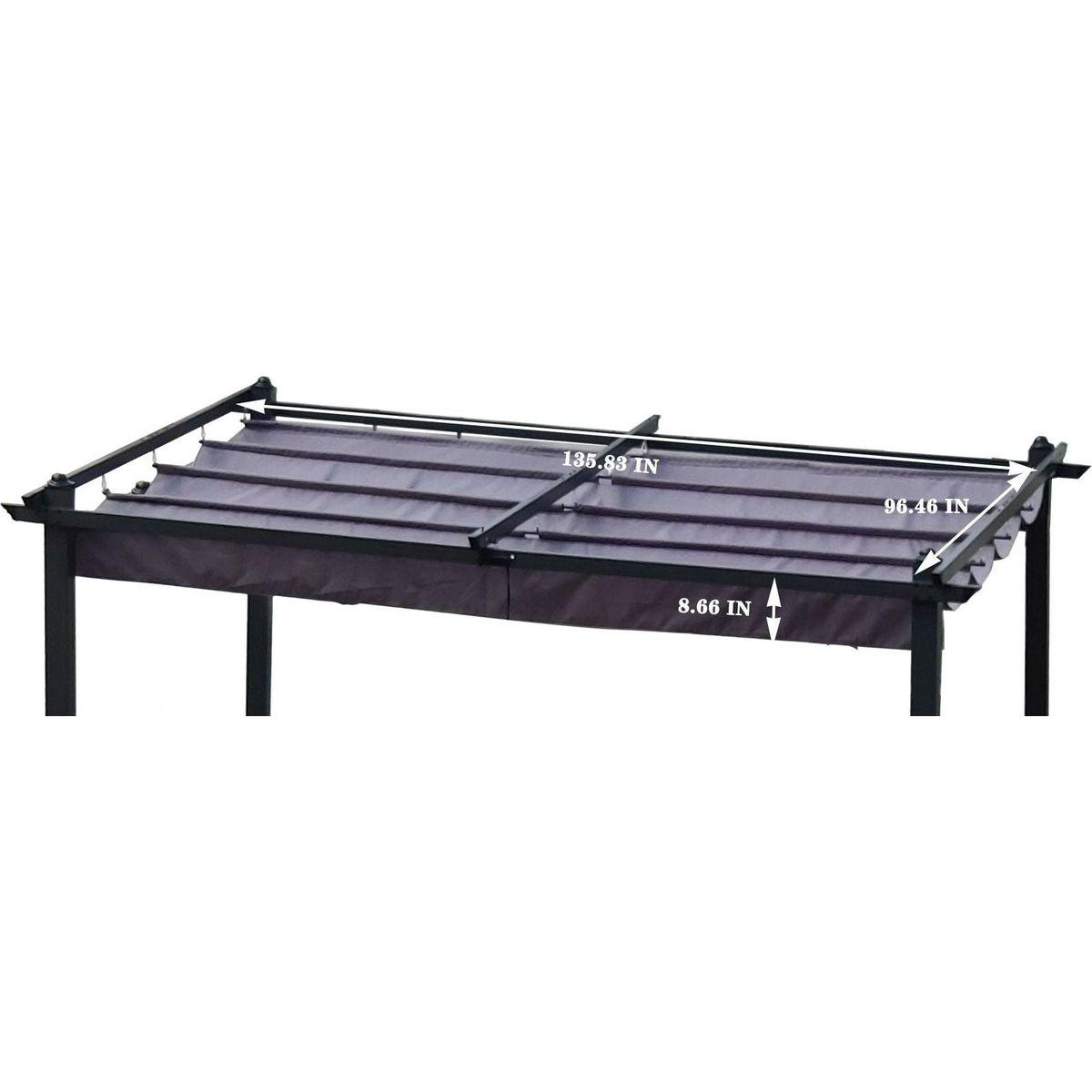 Replacement Canopy Top Cover Fabric for 13 x 10 Ft Outdoor Patio Retractable Pergola Sun-shelter Canopy