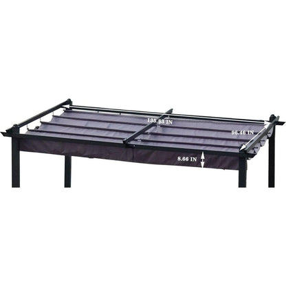 Replacement Canopy Top Cover Fabric for 13 x 10 Ft Outdoor Patio Retractable Pergola Sun-shelter Canopy
