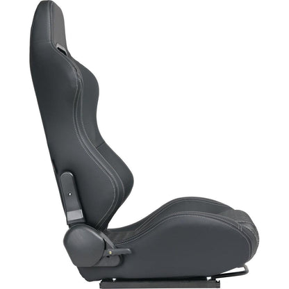 RACING SEAT HIGH QUALITY PVC WITH SUADE MATERIAL DOUBLE SLIDER 2PCS