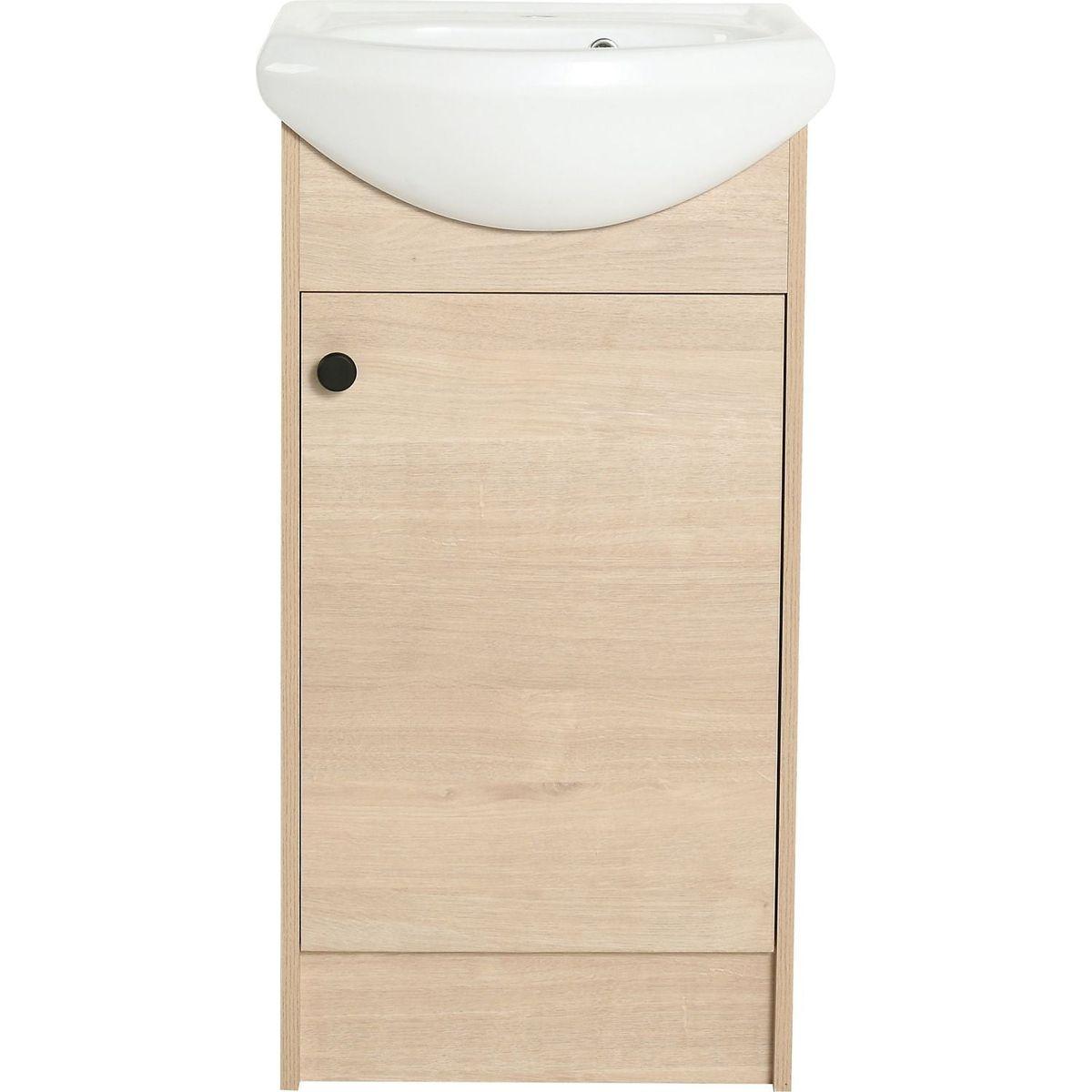 Freestanding 18 Inch Bathroom Vanity, Small Bathroom Vanity With Sink, Bathroom Vanity and Sink Combo (KD-PACKING)-G-BVB02218PLO