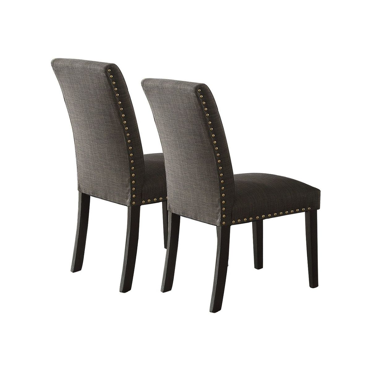 Ployfiber Upholstered Dining Chair, Ash Black (Set of 2)