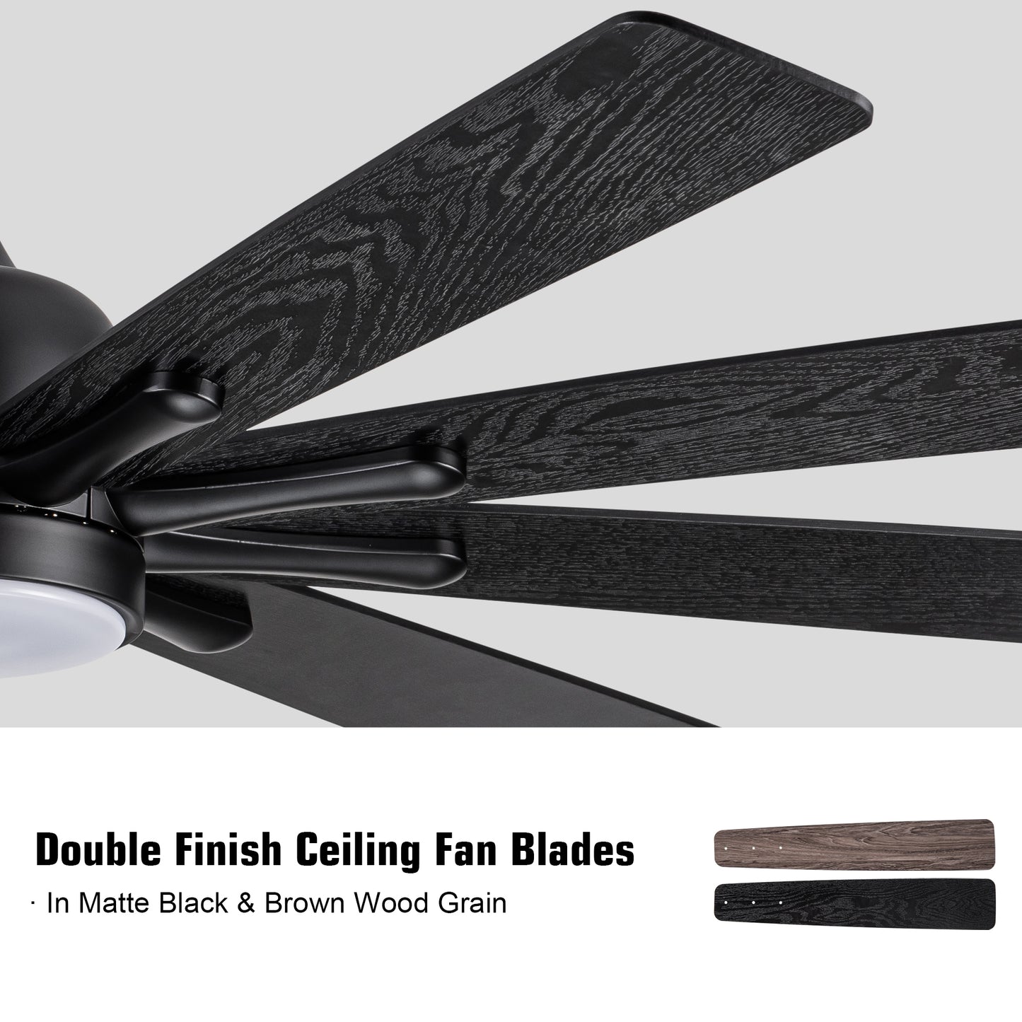 Mordern Farmhouse 62 In Black Ceiling Fan with Remote Control