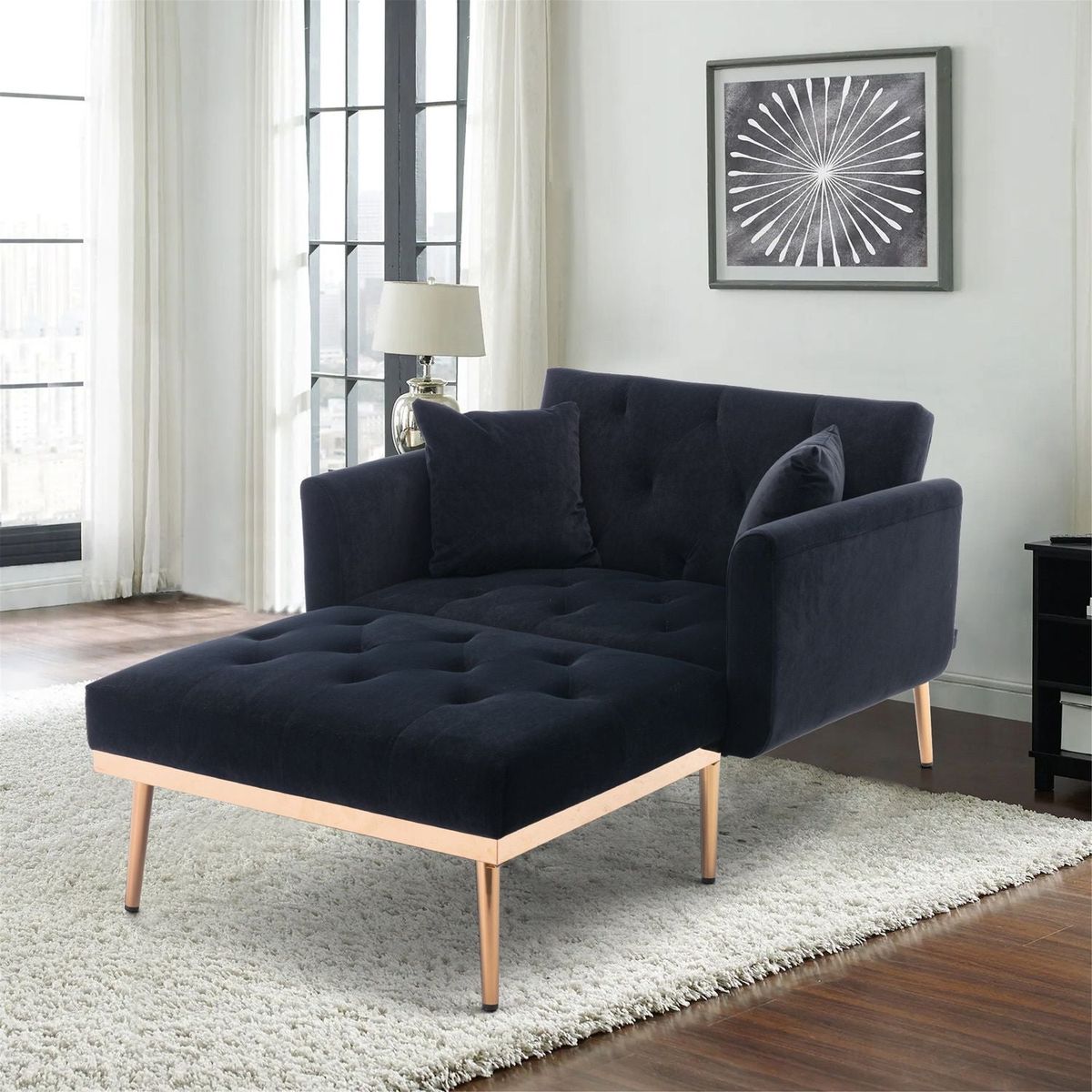 Accent chaise lounge chair for Home or Office