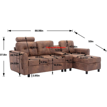 storage sofa /Living room sofa cozy sectional sofa