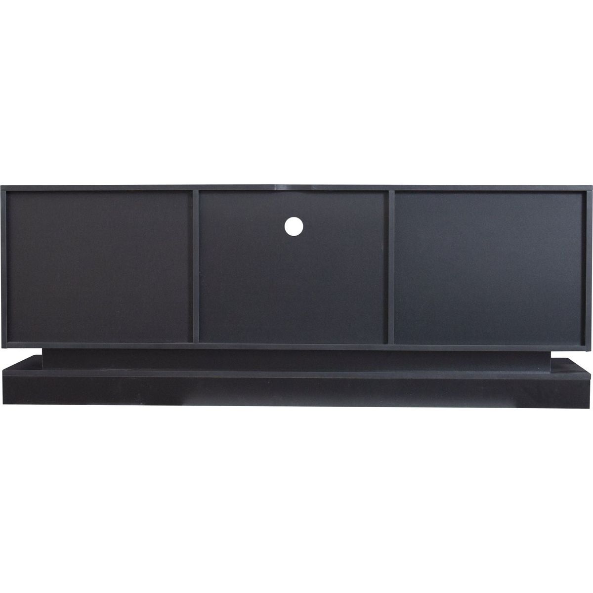 Modern, Stylish Functional TV stand with Color Changing LED Lights, Universal Entertainment Center, Black