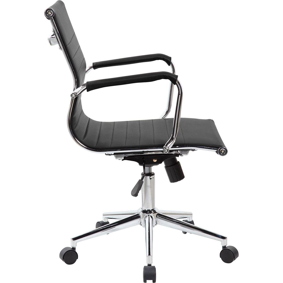 Modern Medium Back Executive Office Chair, Black