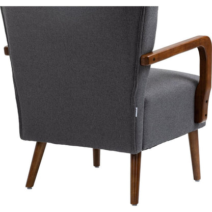 Wood Frame Armchair, Modern Accent Chair Lounge Chair for Living Room