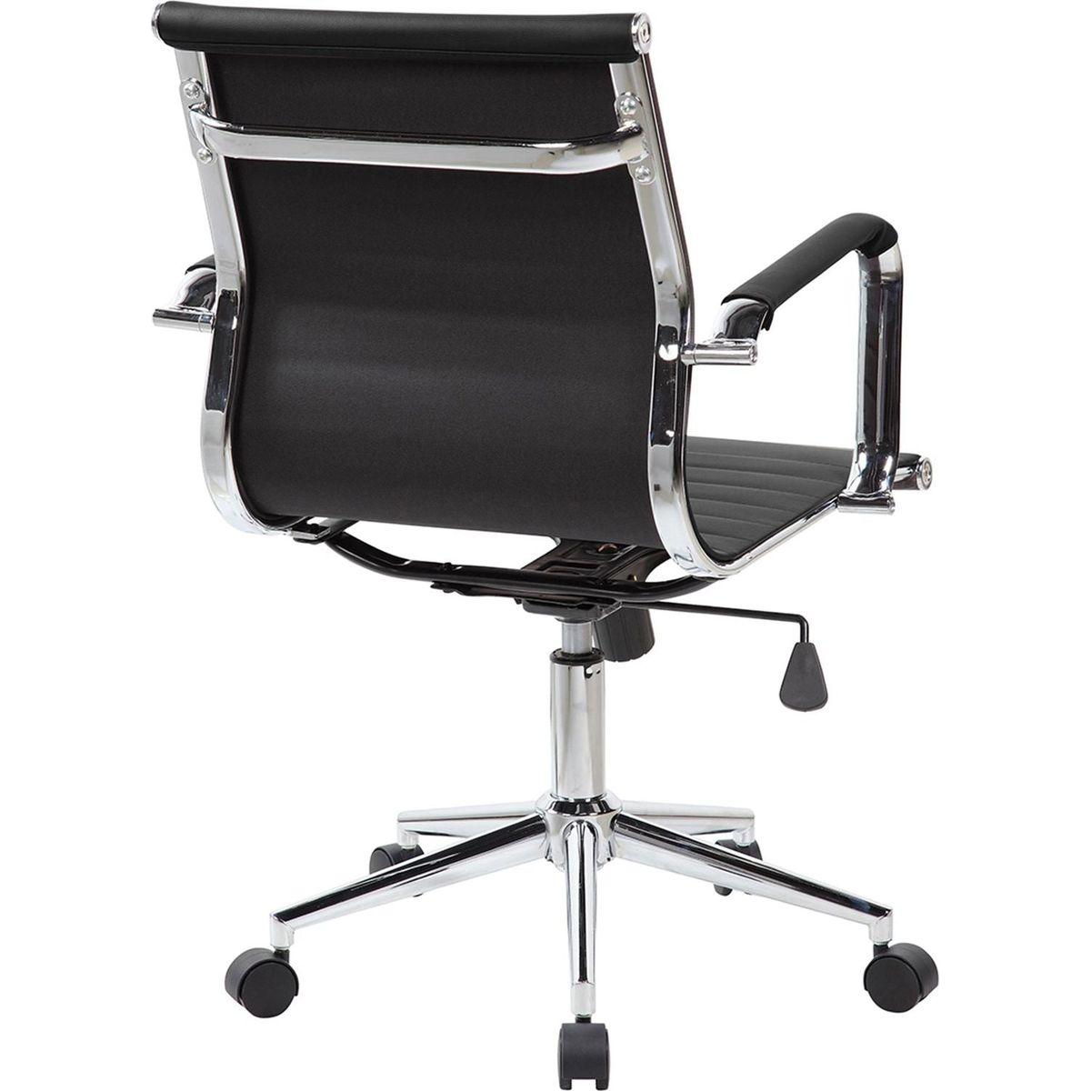 Modern Medium Back Executive Office Chair, Black