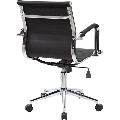 Modern Medium Back Executive Office Chair, Black