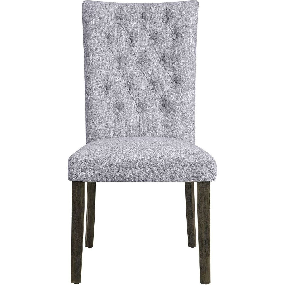 Merel Side Chair (Set-2) in Gray Fabric & Gray Oak