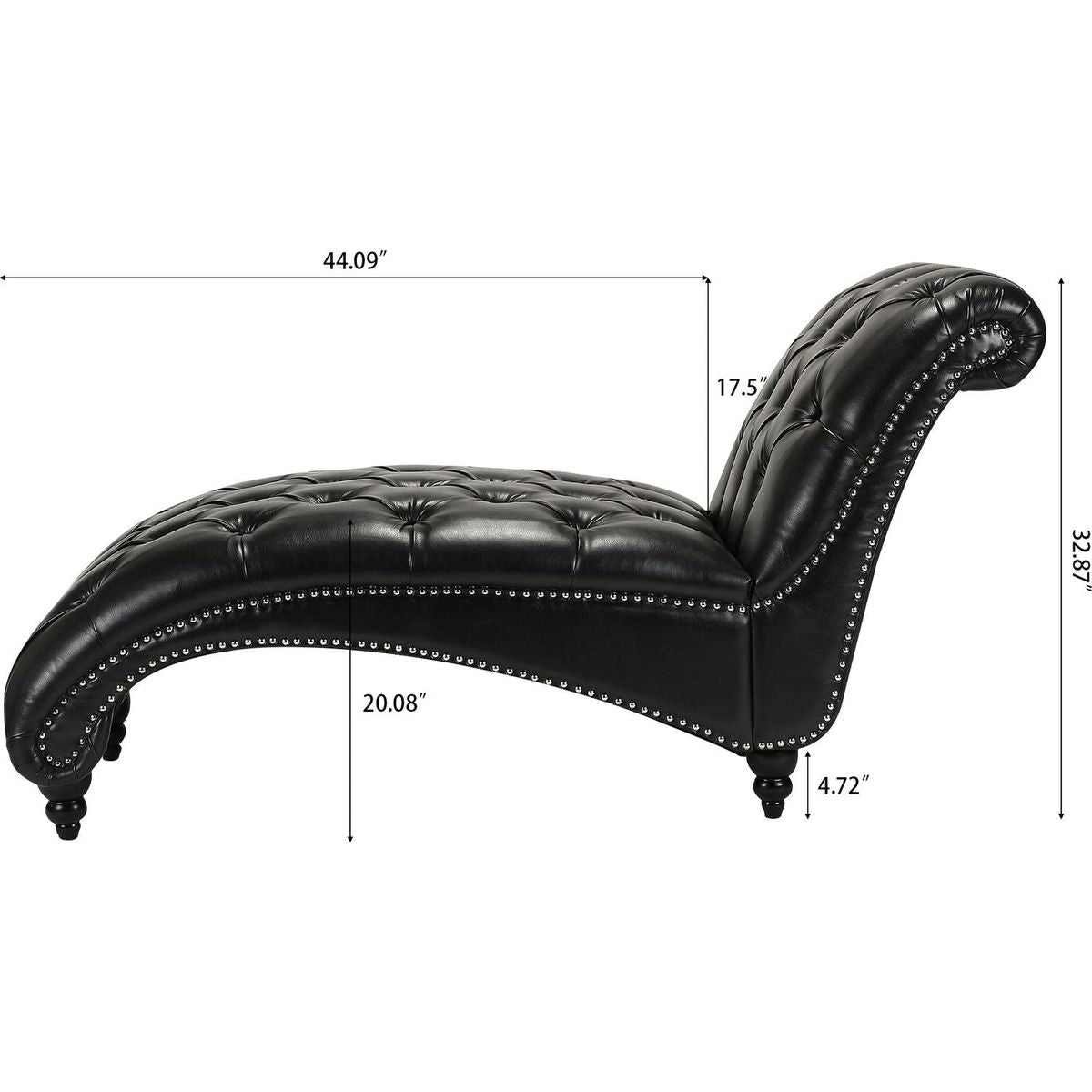 Tufted Armless Chaise Lounge