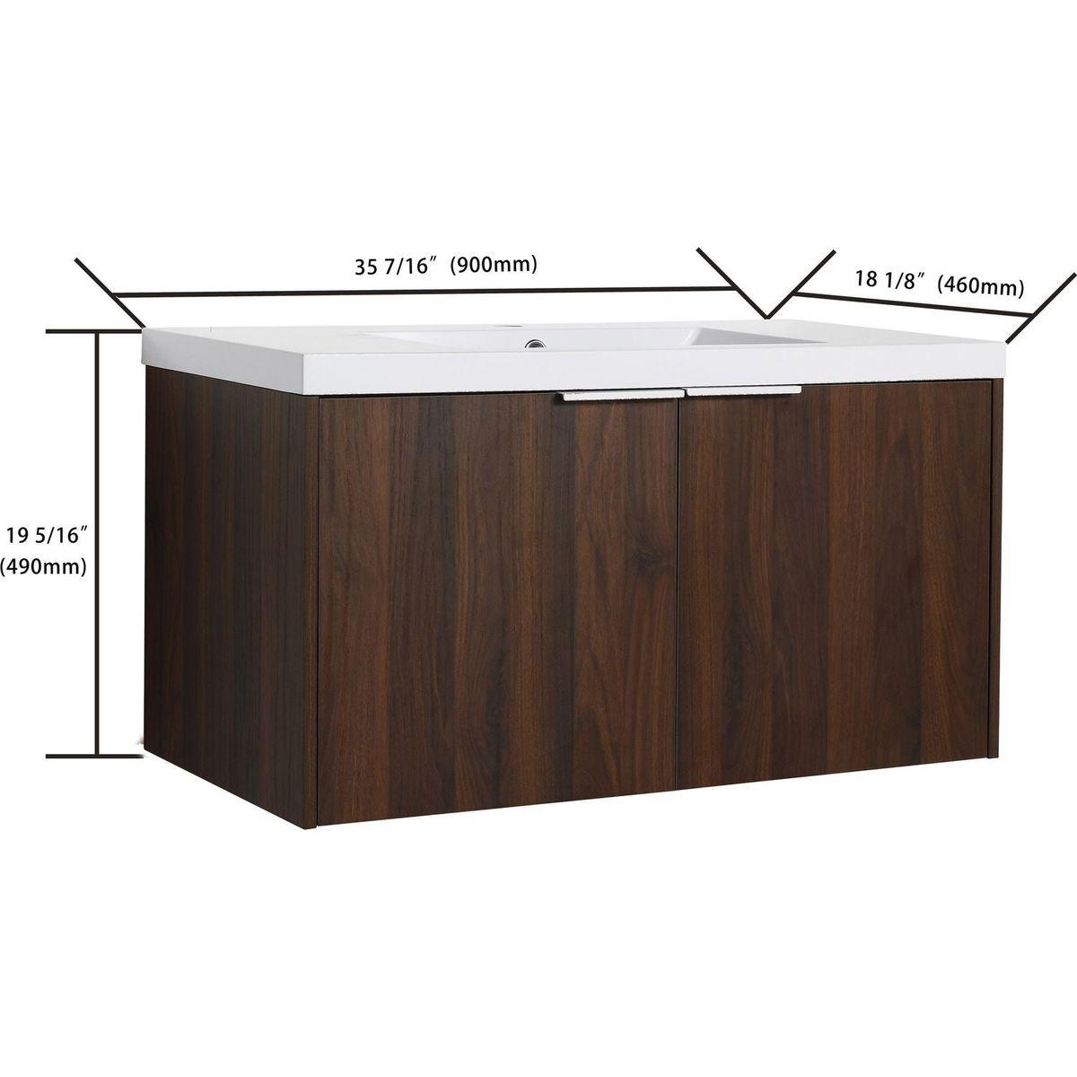 Modern Design 36 Inch Float Mounting Bathroom Vanity With Sink Soft Close Door, 2 Doo6CAWD-Packing)