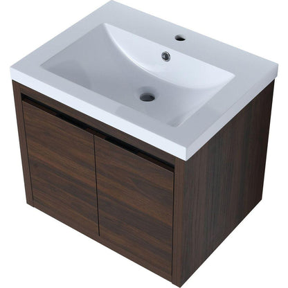 Bathroom Cabinet With Sink, Soft Close Doors, Float Mounting Design, 24 Inch For Small Bathroom, 24x18(KD-Packing),W1286