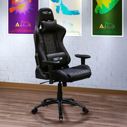 Ergonomic High Back Racer Style PC Gaming Chair, Black