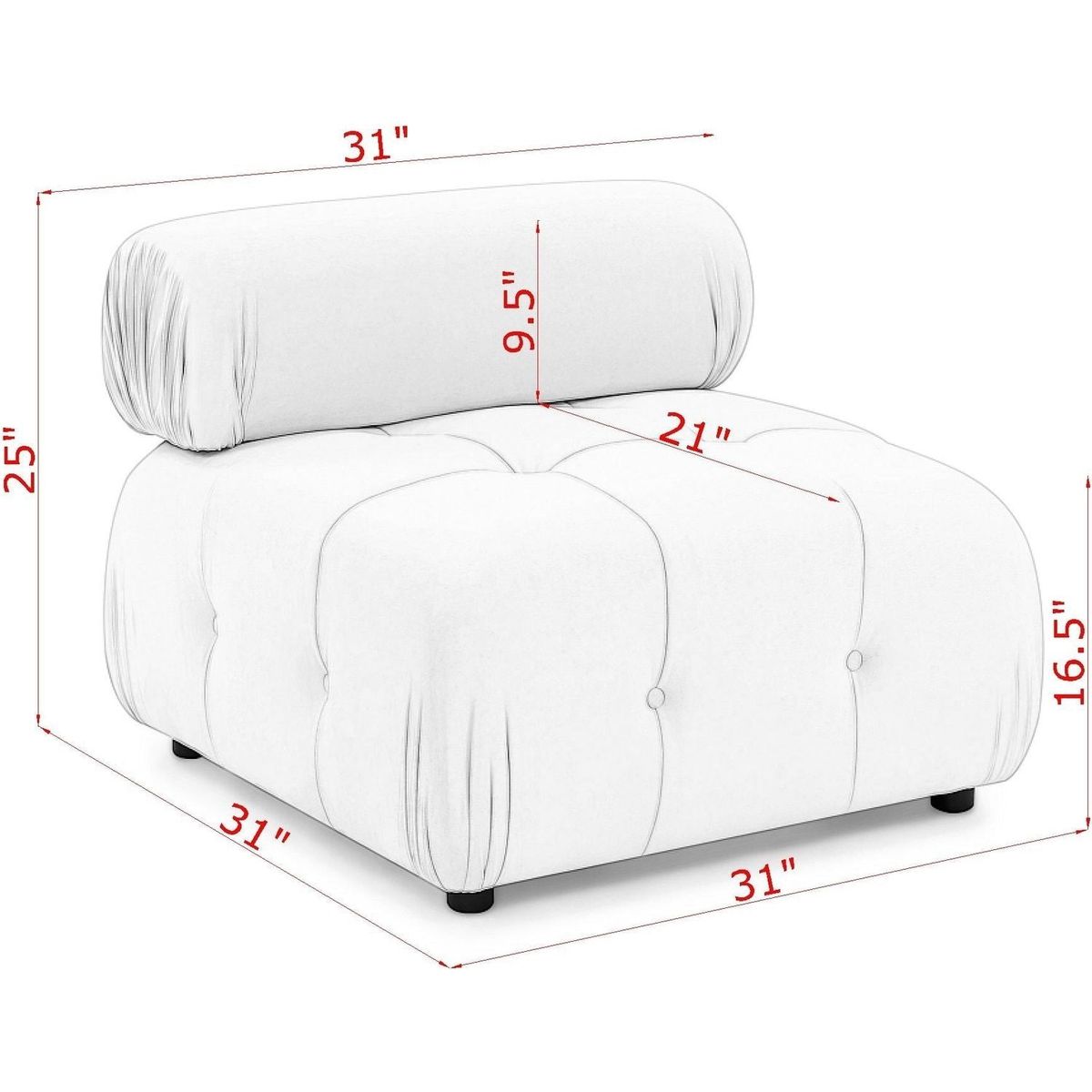 Single Chair for Modular Sofa