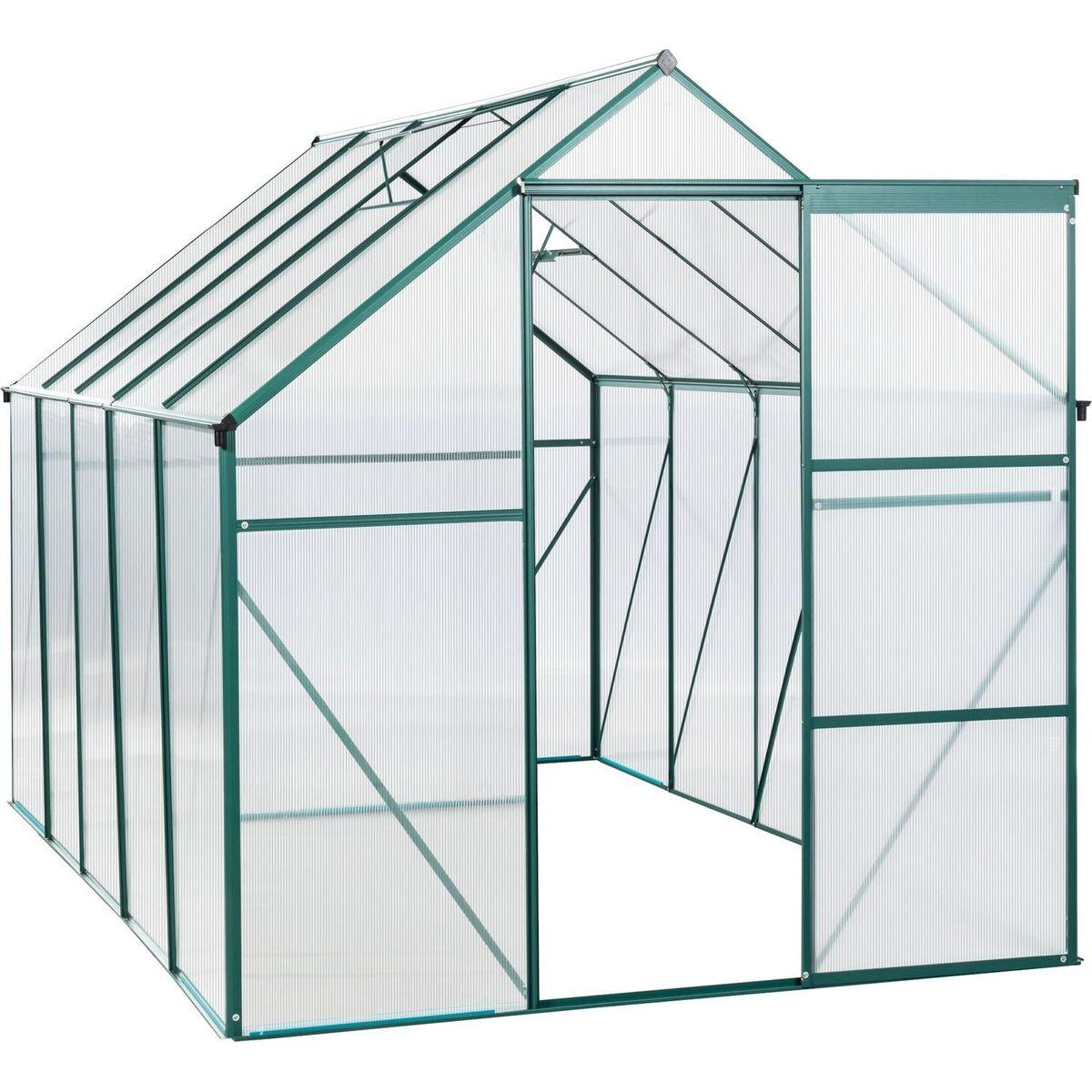 6X10FT Polycarbonate Greenhouse Raised Base and Anchor Aluminum Heavy Duty Walk-in Greenhouses for Outdoor Backyard in All Season