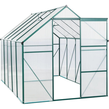 6X10FT Polycarbonate Greenhouse Raised Base and Anchor Aluminum Heavy Duty Walk-in Greenhouses for Outdoor Backyard in All Season