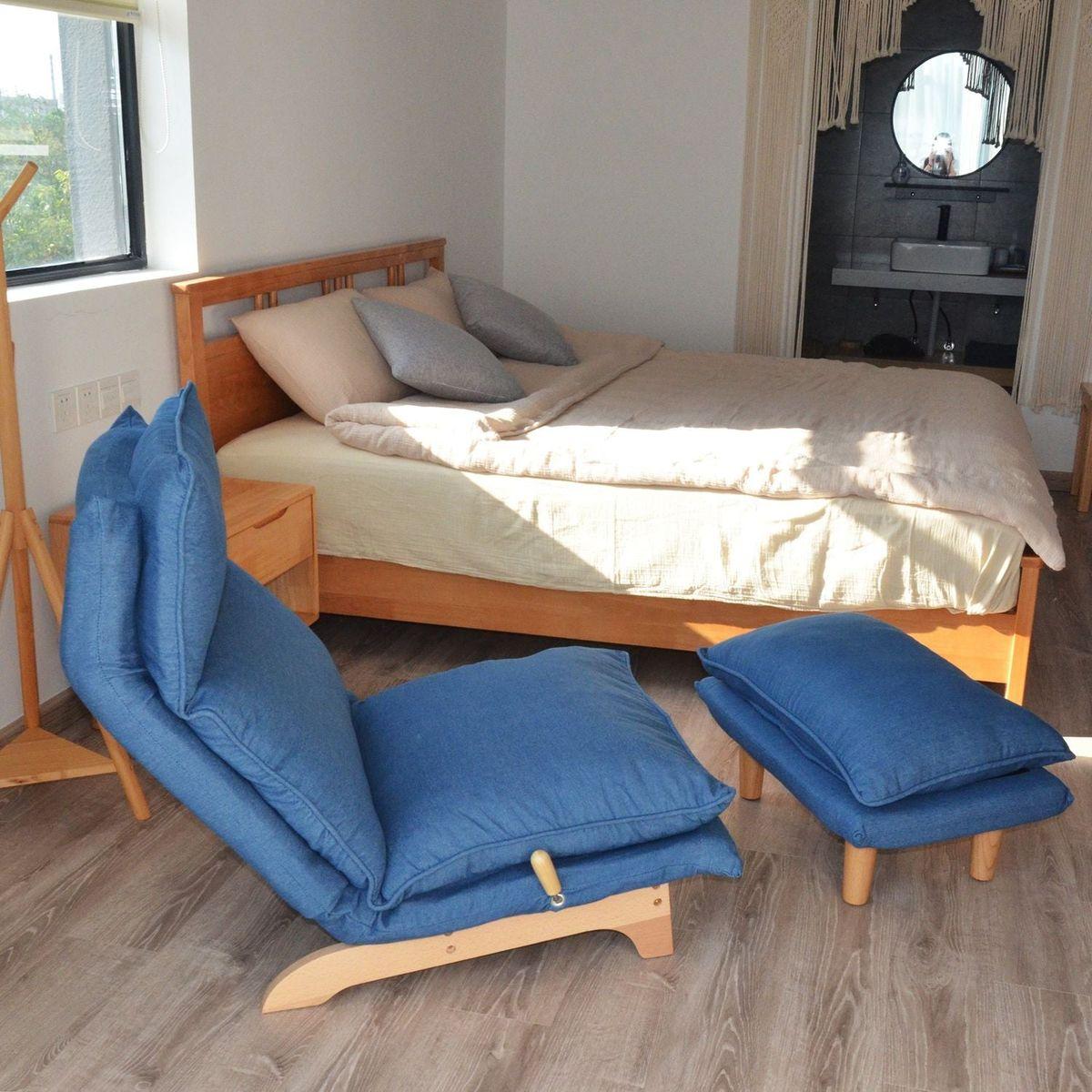 Lazy sofa balcony leisure chair bedroom sofa chair foldable reclining chair leisure single sofa functional chair