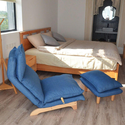 Lazy sofa balcony leisure chair bedroom sofa chair foldable reclining chair leisure single sofa functional chair