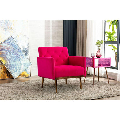 Accent Chair, leisure single sofa with Rose Golden feet