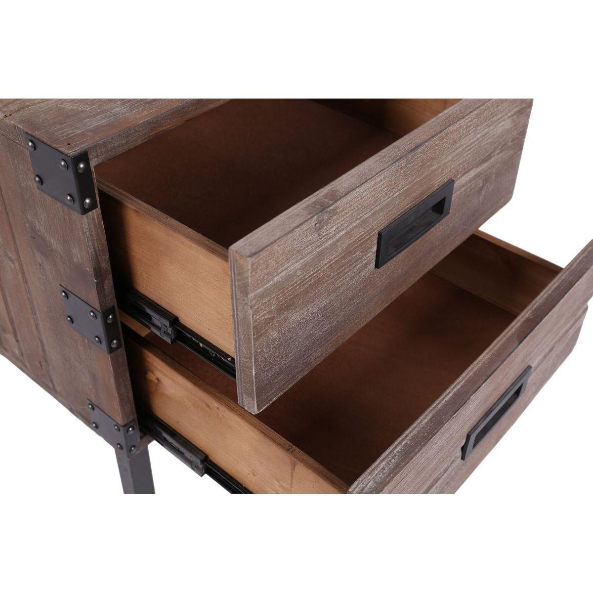 Antique Reclaimed Wood Gray Trunk Table And Side Table S/3 with Large Storage Dress Up Your Liviing Room