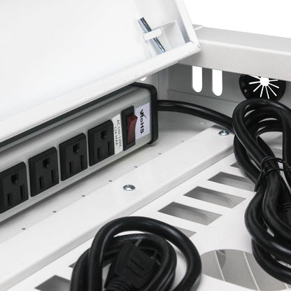 16 Bay Charging Cabinet for Laptop, Chromebook, Locking Charging Station-WHITE