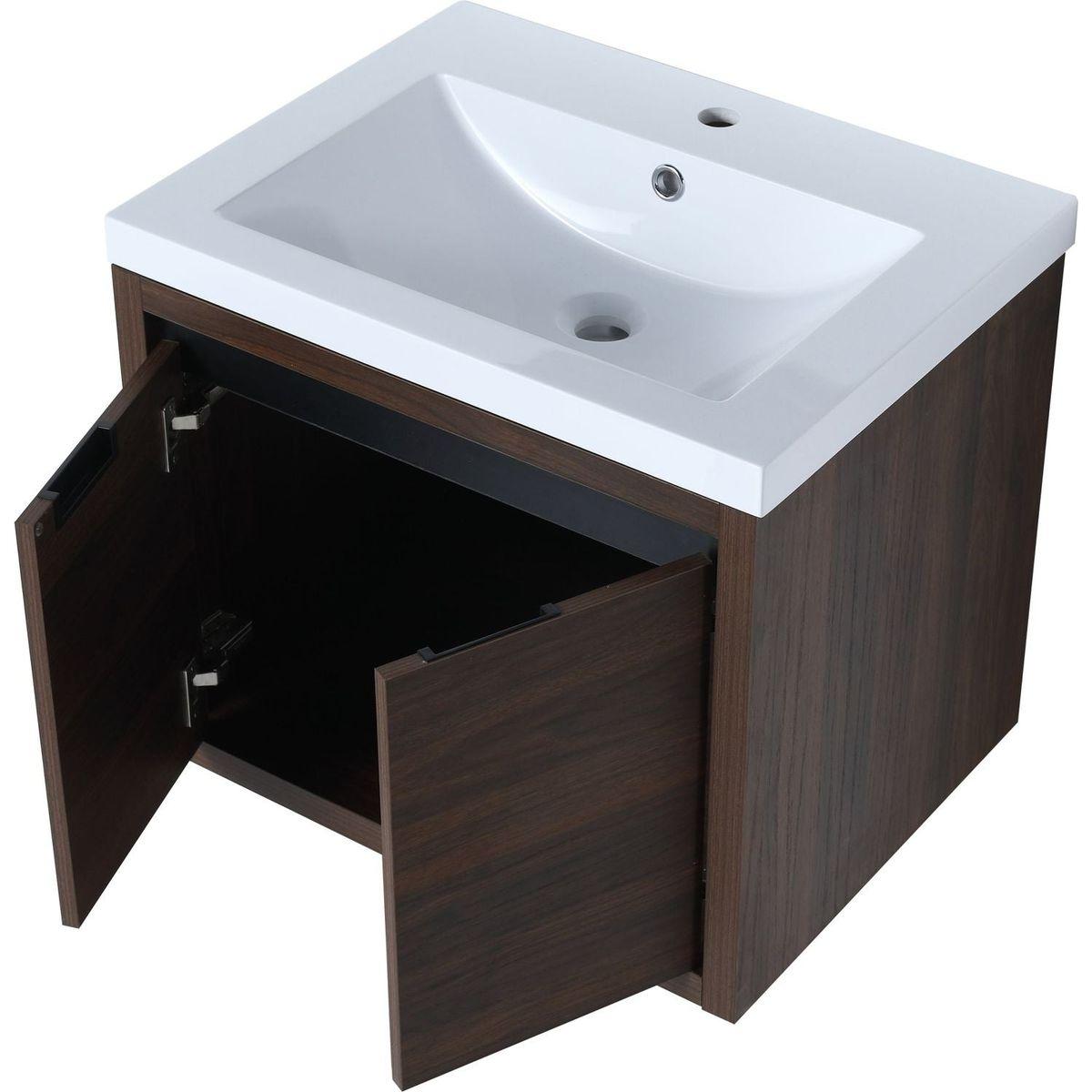 Bathroom Cabinet With Sink, Soft Close Doors, Float Mounting Design, 24 Inch For Small Bathroom, 24x18(KD-Packing),W1286