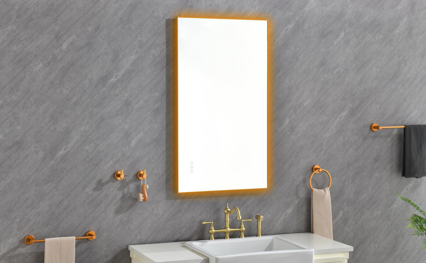 42x 24Inch LED Mirror Bathroom Vanity Mirror with Back Light, Wall Mount Anti-Fog Memory Large Adjustable Vanity Mirror