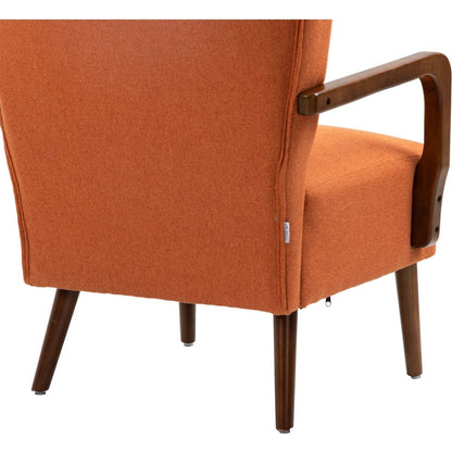 Wood Frame Armchair, Modern Accent Chair Lounge Chair for Living Room