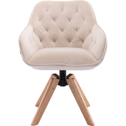 Solid Wood Tufted Upholstered Armless home office chair