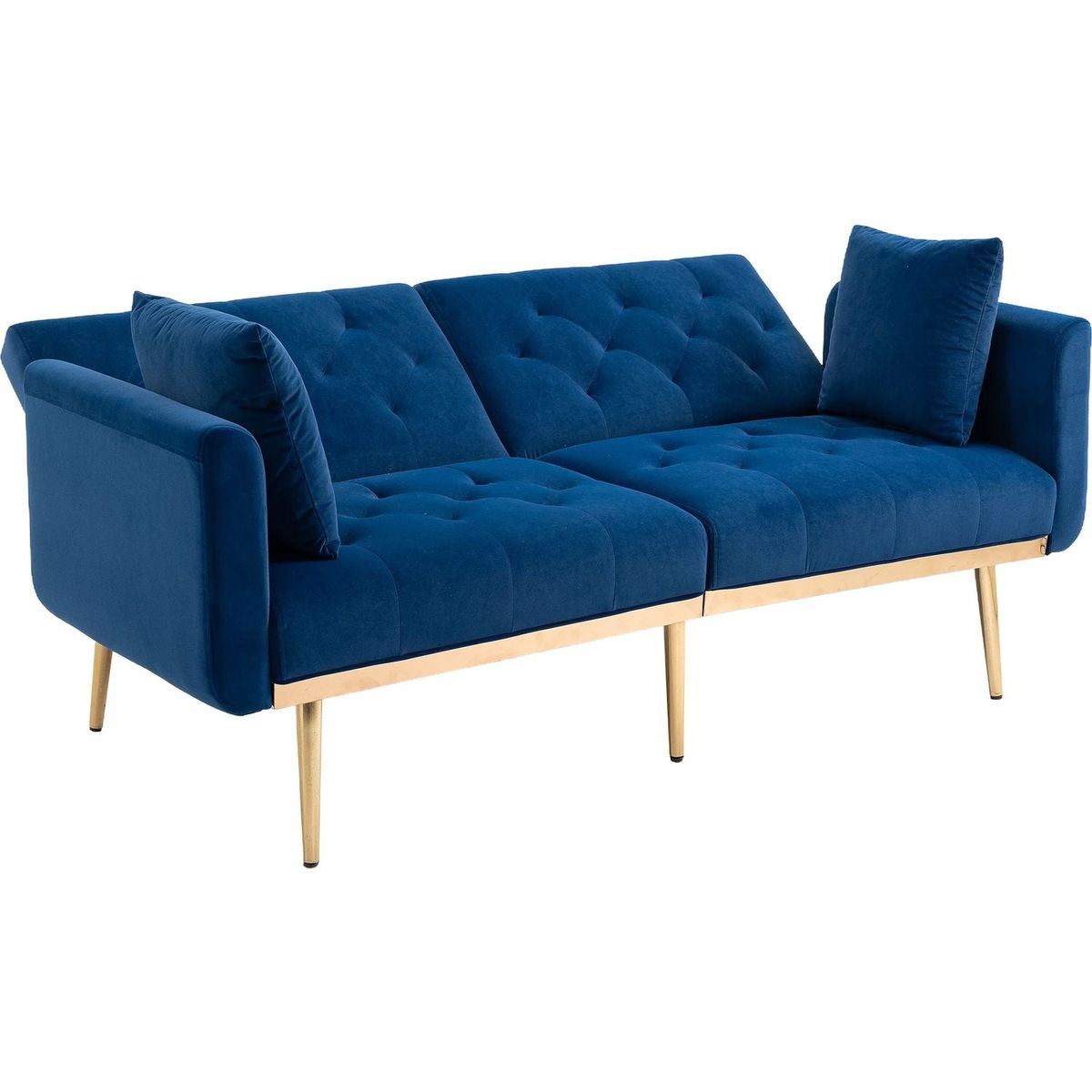 Velvet Sofa, Accent sofa .loveseat sofa with metal feet