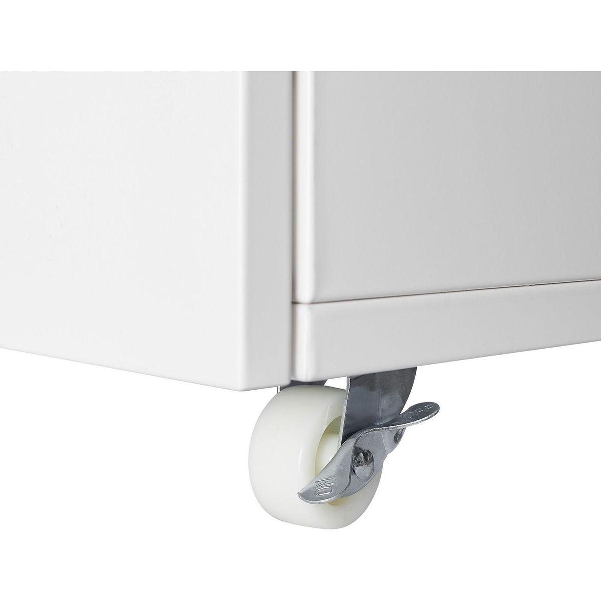 Office furniture Copier Cabinet white 2 door steel copier stand mobile pedestal file Printer Stand