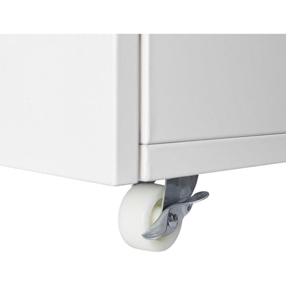 Office furniture Copier Cabinet white 2 door steel copier stand mobile pedestal file Printer Stand