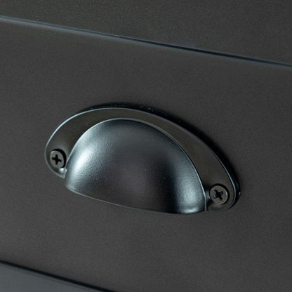 DRAWER DRESSER CABINETAR CABINET, storge cabinet, lockers, retro shell-shaped handle, can be placed in the living room, bedroom, dining room, black