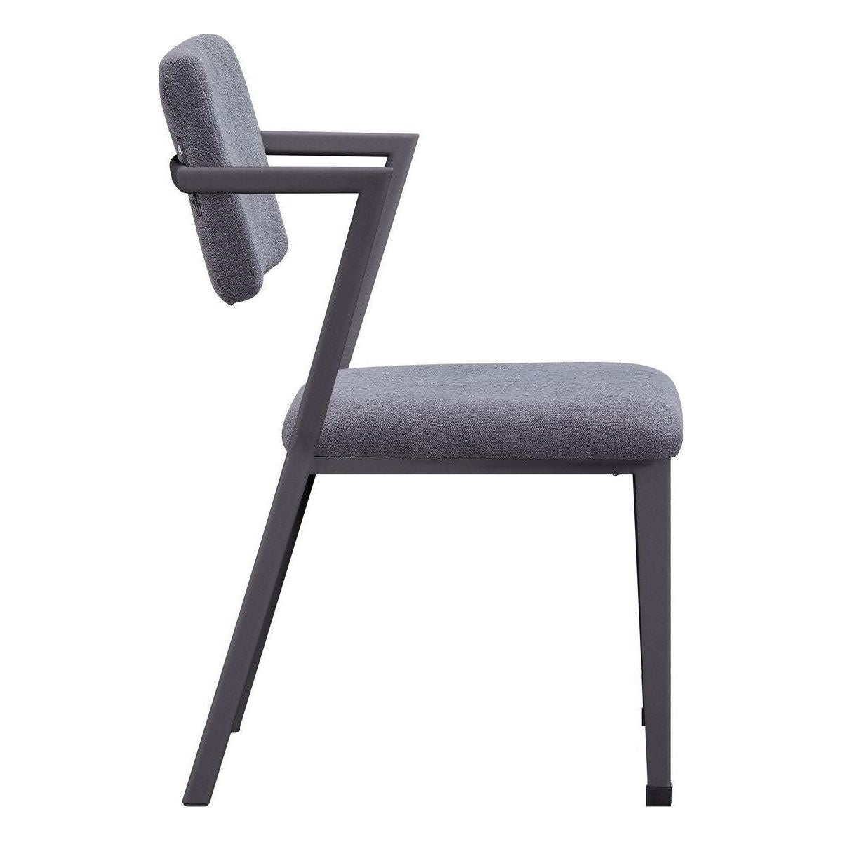 CarChair, Gray Fabric & Gunmetal