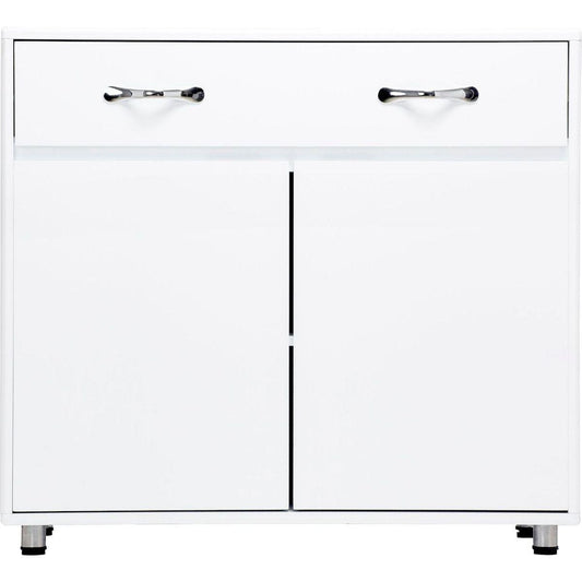 Two door Side Table-White - Streamdale Furniture