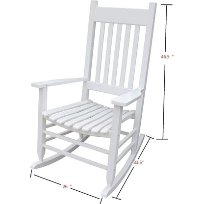 wooden porch rocker chair WHITE