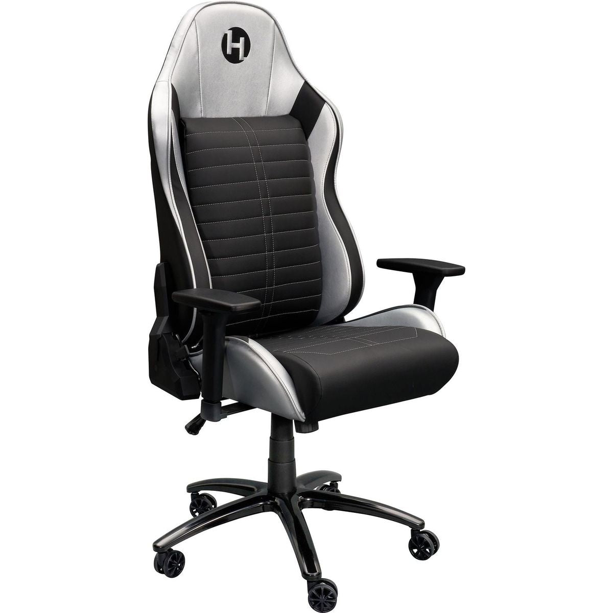 Techni Sport Ergonomic Racing Style Gaming Chair - Silver