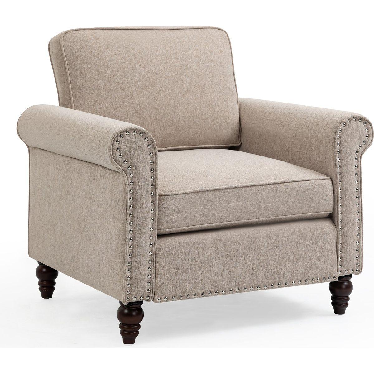 Modern Upholstered Accent Chair Armchair, Fabric Reading Living Room Side Chair,Single Sofa