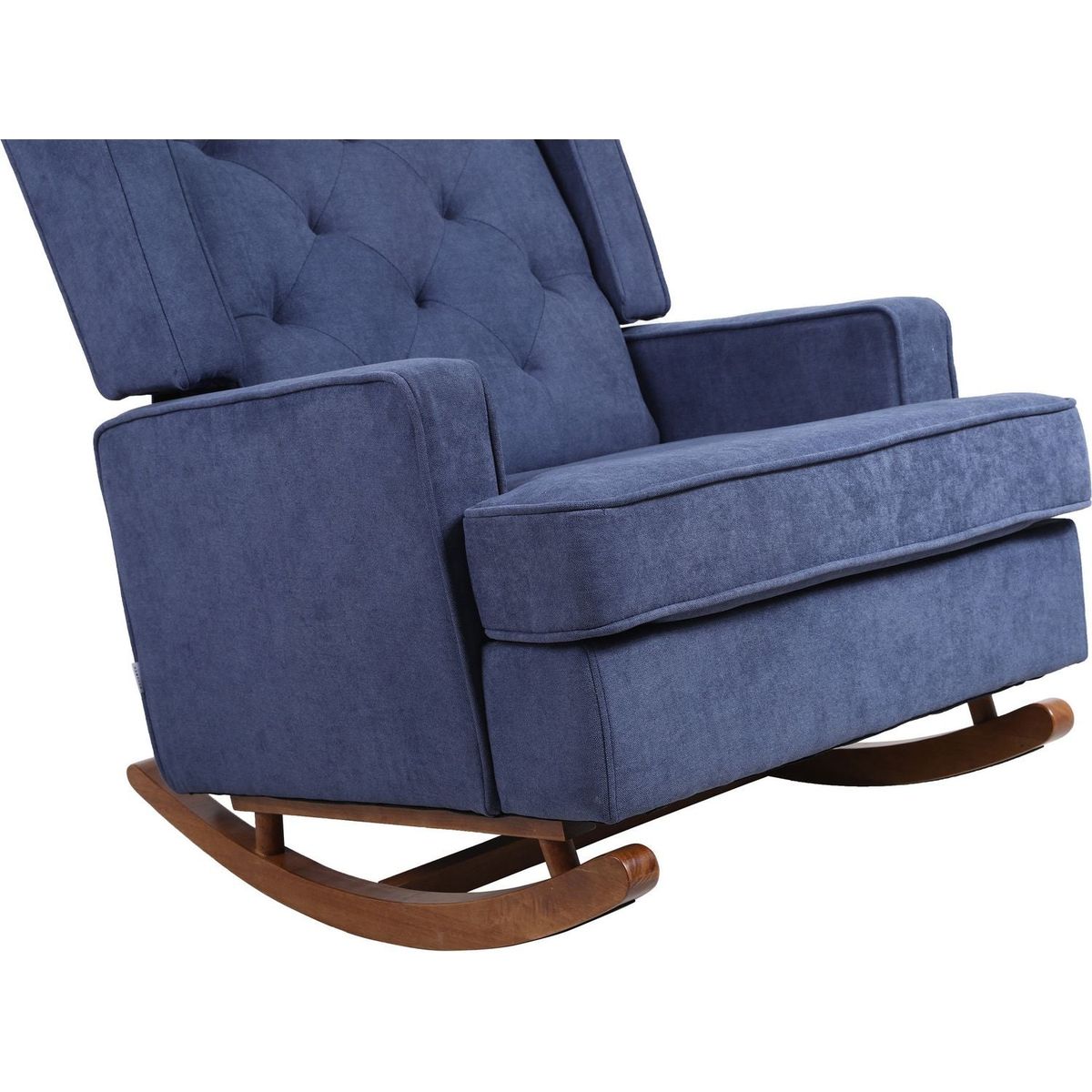 living room Comfortable rocking chair accent chair Navy fabric