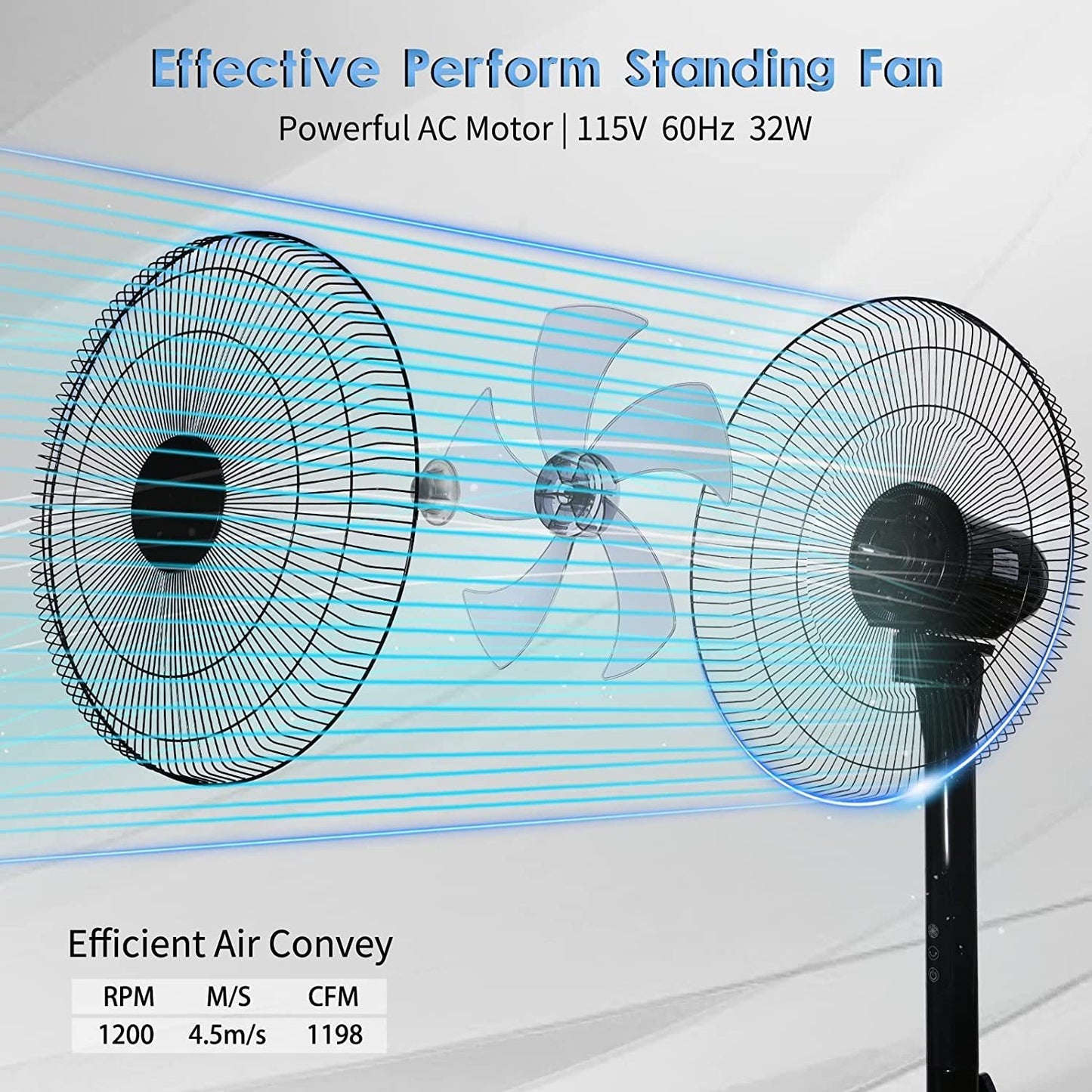 14.5" Adjustable 12 Levels Speed Pedestal Stand Fan with Remote Control for Indoor, Home, Office and College Dorm Use, 90 Degree Horizontal Oscillating, 9 Hours Timer, 14.5 Inch, Black