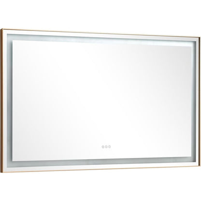 60x36 LED Lighted Bathroom Wall Mounted Mirror with High Lumen+Anti-Fog Separately Control