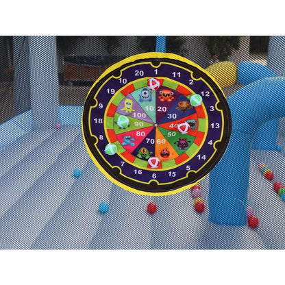 Multifunctional Jump 'n Slide Inflatable Bouncer for Kids Complete Setup with Blower - 198" x 180" Play Area - 96" Tall