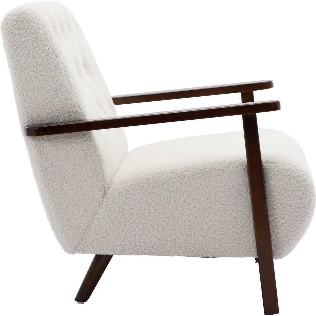 Wood Frame Armchair, Modern Accent Chair Lounge Chair for Living Room