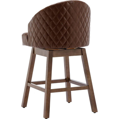 Bar Stools Set of 2 Counter Height Chairs with Footrest for Kitchen, Dining Room And 360 Degree Swivel