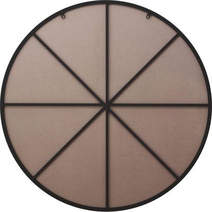 42" Wall Mounted Black Circular Mirror or Bathroom, Living Room, Bedroom Wall Decor